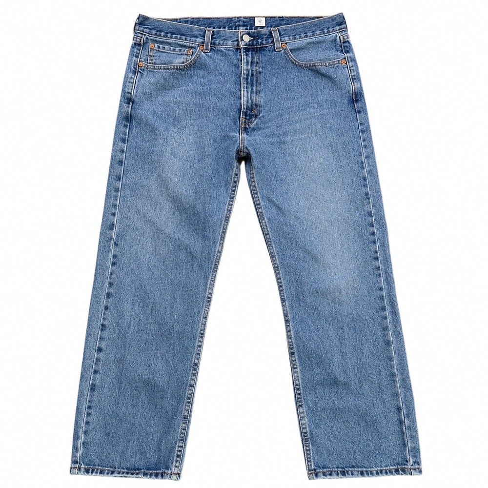 Levis 505 Regular Fit Jeans Mens 38x29 Medium Wash Blue Straight Leg Denim Pants